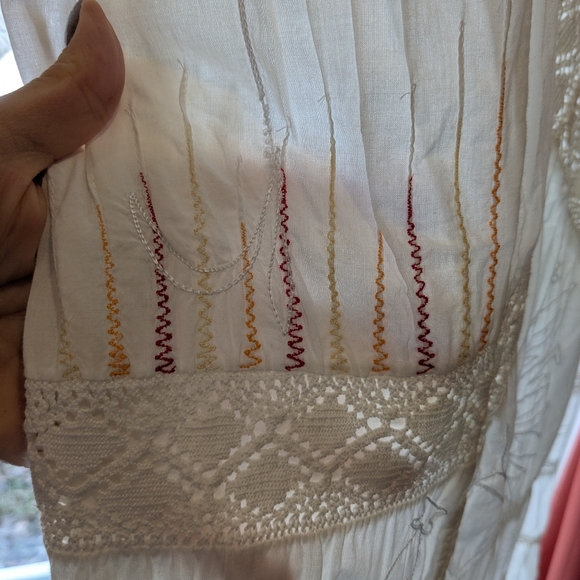 Nataya White Embroidered Maxi Dress - Picture 3 of 16